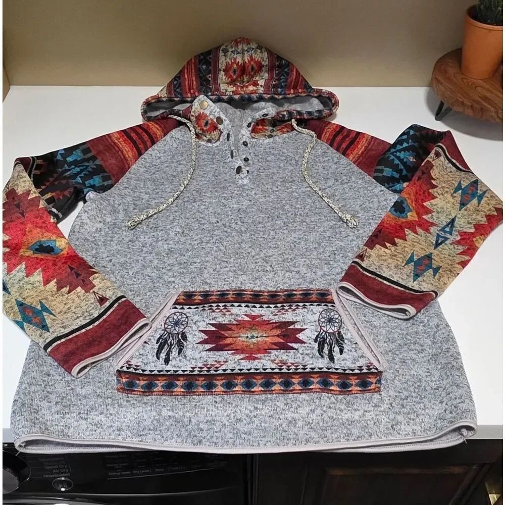Southwestern Half Snap Pullover